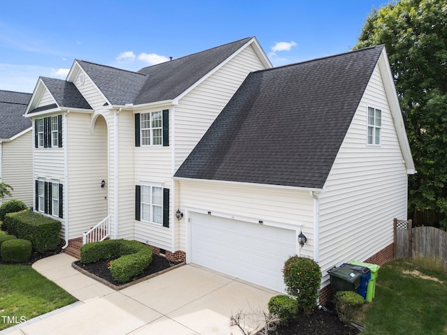5942 Big Nance Dr, Raleigh, NC 27616 - traditional-style house featuring driveway, roof with shingles, and a garage