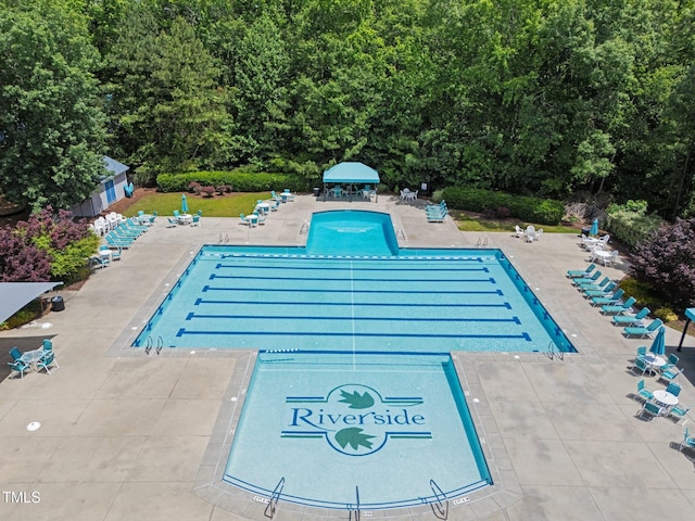 5942 Big Nance Dr, Raleigh, NC 27616 - community pool featuring a patio and a gazebo