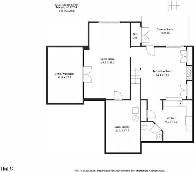 13121 Sargas St, Raleigh, NC 27614 - floor plan / room layout