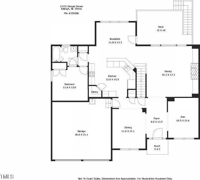 13121 Sargas St, Raleigh, NC 27614 - floor plan / room layout