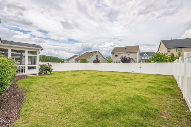 40 Two Creeks Loop, Chapel Hill, NC 27517 - fenced backyard featuring a residential view and a sunroom