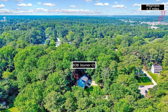 838 Joyner Ct, Wake Forest, NC 27587 - view of property location featuring a heavily wooded area