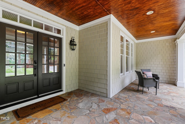 118 Killingsworth Dr, Cary, NC 27518 - entrance to property with french doors and a porch