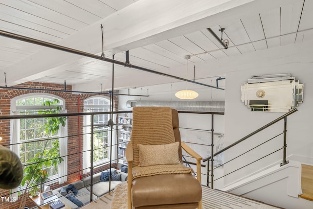 1535 Caraleigh Mills Ct Unit 210, Raleigh, NC 27603 - sitting room featuring brick wall