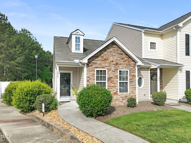 1375 Quail Cir, Creedmoor, NC 27522 - view of front of home featuring stone siding