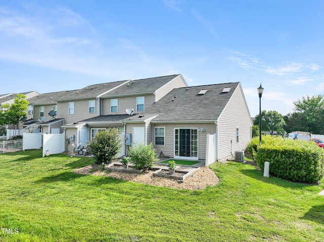 1375 Quail Cir, Creedmoor, NC 27522 - back of house with central AC, a residential view, and a vegetable garden