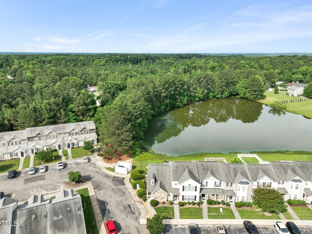 1375 Quail Cir, Creedmoor, NC 27522 - drone / aerial view of a forest and a nearby body of water