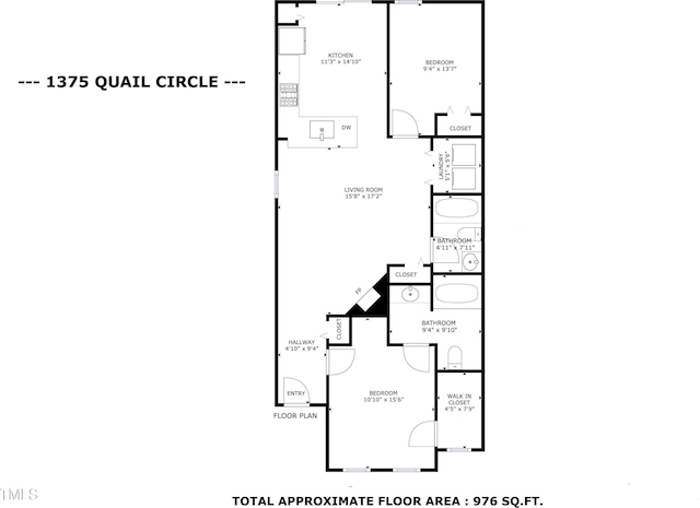 1375 Quail Cir, Creedmoor, NC 27522 - home floor plan