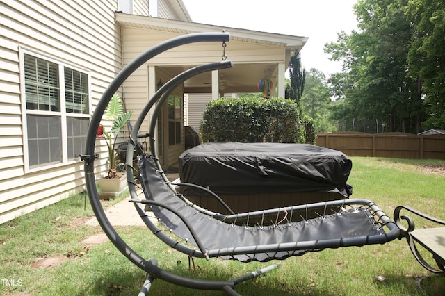 309 Forest Haven Dr, Holly Springs, NC 27540 - view of yard featuring ceiling fan
