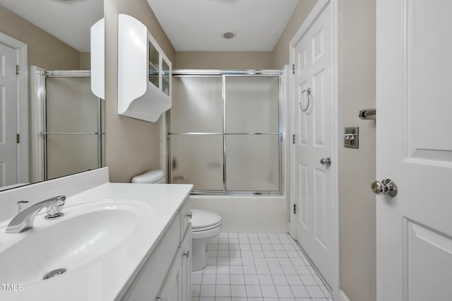 81106 Alexander, Chapel Hill, NC 27517 - full bathroom with vanity, tile patterned floors, and shower / bath combination with glass door