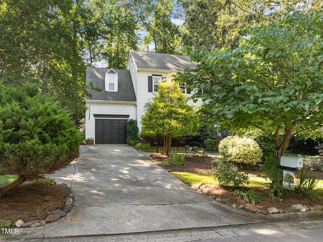 1 Gatesway Ct, Durham, NC 27707 - view of front of property with concrete driveway, roof with shingles, and a garage