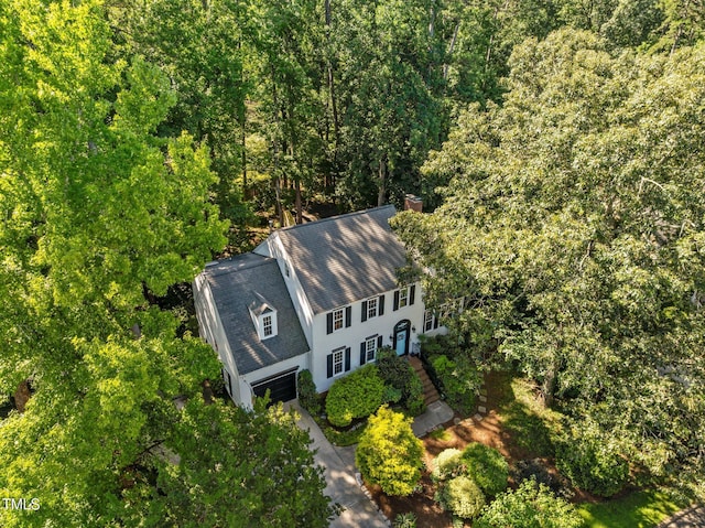 1 Gatesway Ct, Durham, NC 27707 - aerial view of property and surrounding area featuring a forest