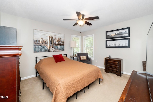 4361 Bona Ct, Raleigh, NC 27604 - bedroom with light carpet and a ceiling fan