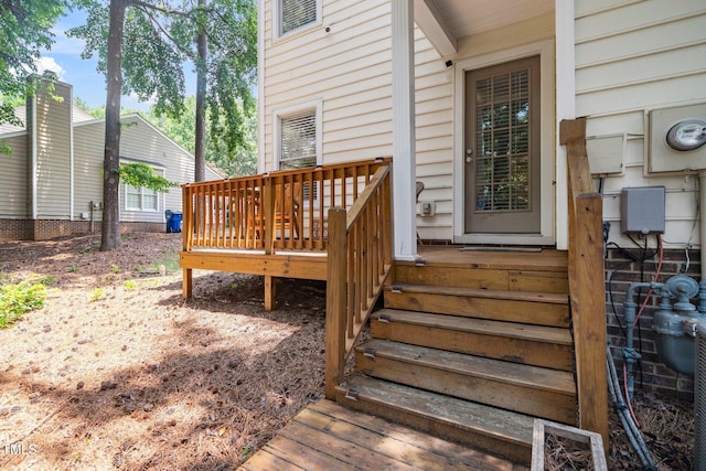 4361 Bona Ct, Raleigh, NC 27604 - view of exterior entry featuring a deck