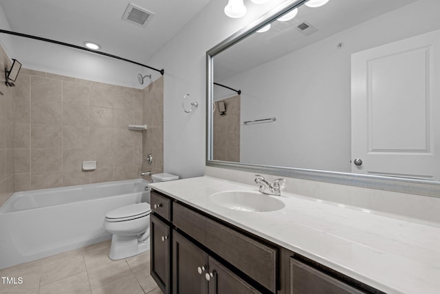 531 N Person St Unit 205, Raleigh, NC 27604 - full bathroom featuring toilet, vanity,  shower combination, and tile patterned floors