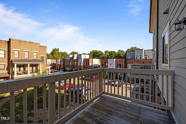 531 N Person St Unit 205, Raleigh, NC 27604 - wooden deck with a residential view