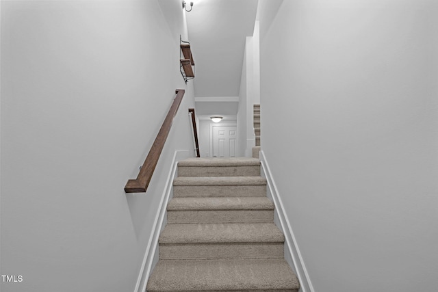 531 N Person St Unit 205, Raleigh, NC 27604 - stairway with baseboards