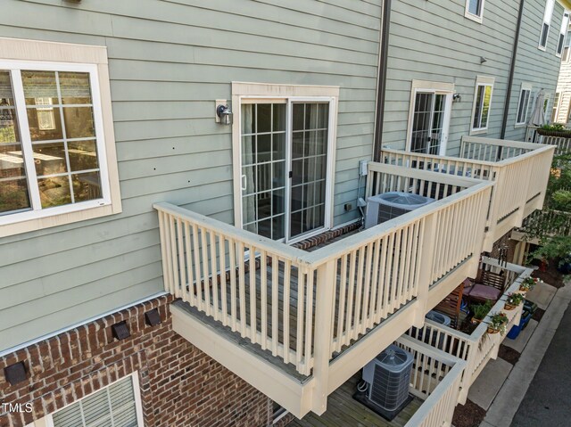 531 N Person St Unit 205, Raleigh, NC 27604 - wooden terrace with cooling unit