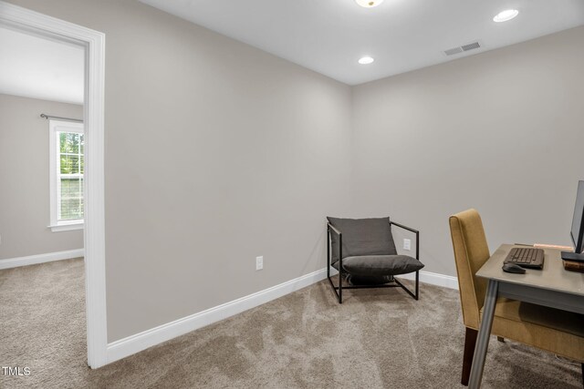 512 Barneswyck Dr, Fuquay Varina, NC 27526 - office featuring carpet floors, baseboards, and recessed lighting