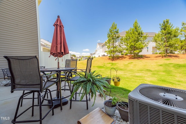 512 Barneswyck Dr, Fuquay Varina, NC 27526 - view of patio / terrace with cooling unit and outdoor dining space