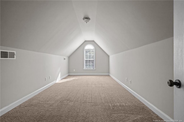 254 Blackhawk Ln, Raeford, NC 28376 - bonus room featuring lofted ceiling, carpet floors, and baseboards