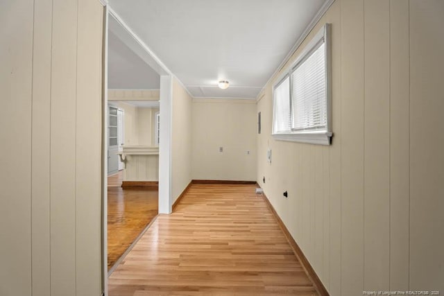 1007 Jenkins St, Lumberton, NC 28358 - corridor with light wood-style flooring and baseboards