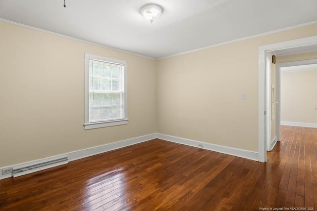1007 Jenkins St, Lumberton, NC 28358 - unfurnished room featuring crown molding and hardwood / wood-style floors