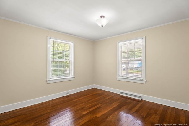 1007 Jenkins St, Lumberton, NC 28358 - empty room with dark wood finished floors and ornamental molding