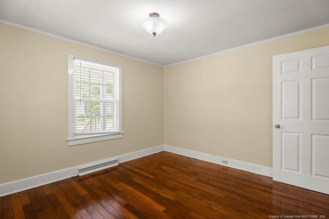 1007 Jenkins St, Lumberton, NC 28358 - spare room featuring crown molding and hardwood / wood-style flooring