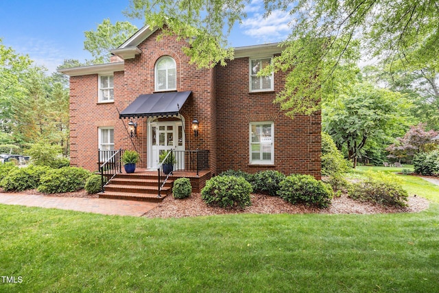 441 Fieldstone Dr, Burlington, NC 27215 - view of front of property with a front lawn and brick siding