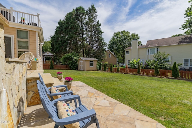 8913 Walking Stick Trl, Raleigh, NC 27615 - view of yard featuring a patio and a balcony