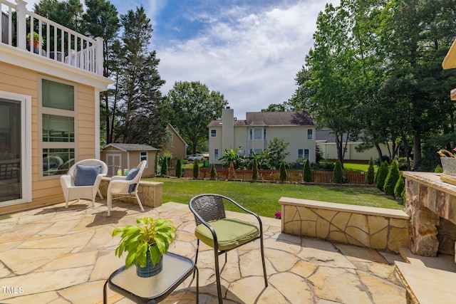 8913 Walking Stick Trl, Raleigh, NC 27615 - view of patio with a balcony
