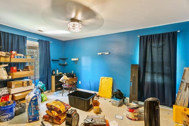 10205 Sorrills Creek Ln, Raleigh, NC 27614 - misc room with a ceiling fan