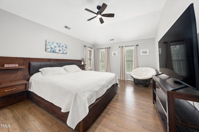 112 Sterling Ridge Way, Cary, NC 27519 - bedroom with wood finished floors and ceiling fan