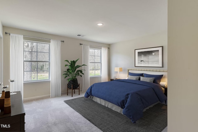 2700 Barrington Dr, Raleigh, NC 27610 - bedroom featuring carpet flooring, multiple windows, baseboards, and recessed lighting