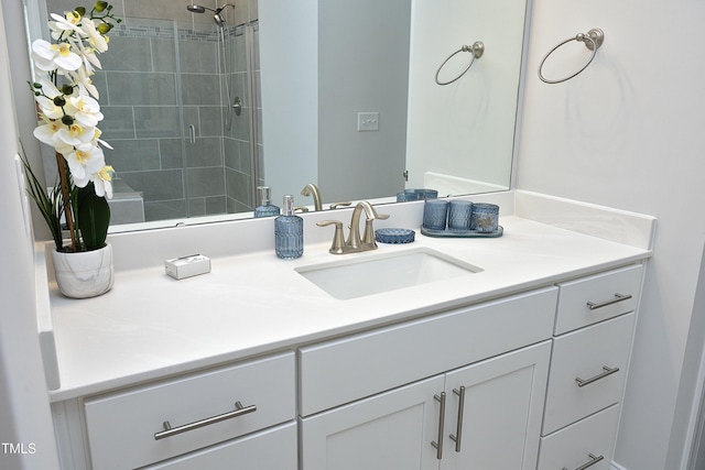 609 Ramsours Mill Dr, Holly Springs, NC 27540 - full bath featuring vanity and tiled shower