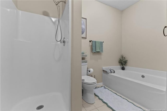 926 Foxhunt Ln, Fayetteville, NC 28314 - bathroom featuring tile patterned flooring, toilet, a shower, and a bath