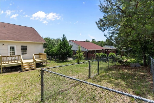 926 Foxhunt Ln, Fayetteville, NC 28314 - view of yard featuring a deck and a gate