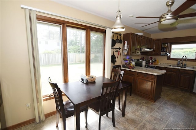4207 Aldwych St, Lumberton, NC 28358 - dining space featuring ceiling fan
