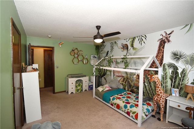 4207 Aldwych St, Lumberton, NC 28358 - carpeted bedroom with ceiling fan