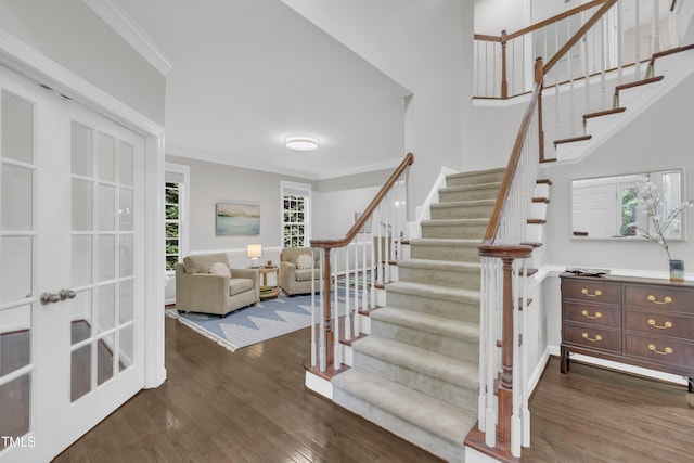 522 N Scotswood Blvd, Hillsborough, NC 27278 - stairs featuring wood finished floors and ornamental molding