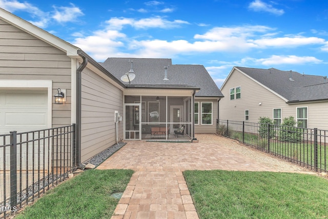 151 Bridge St, Hillsborough, NC 27278 - back of property featuring a sunroom and a patio area