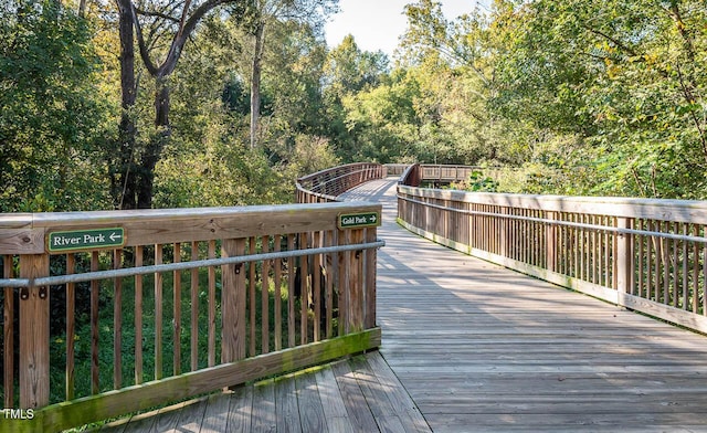 151 Bridge St, Hillsborough, NC 27278 - wooden deck with a wooded view