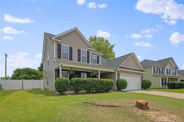 625 Fairfield Cir, Raeford, NC 28376 - traditional-style home featuring an attached garage and driveway