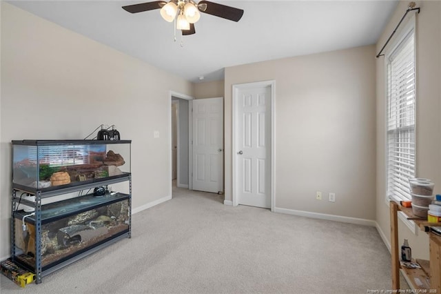 625 Fairfield Cir, Raeford, NC 28376 - carpeted bedroom with baseboards and ceiling fan