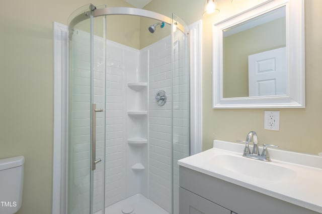 605 E Montgomery St, Henderson, NC 27536 - full bathroom with a stall shower and vanity