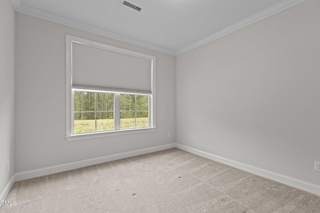 3020 Mavisbank Cir, Apex, NC 27502 - spare room featuring crown molding, baseboards, and carpet floors