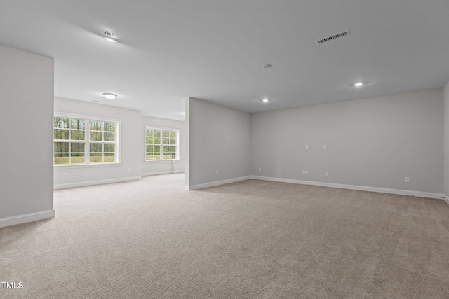 3020 Mavisbank Cir, Apex, NC 27502 - spare room with light colored carpet, baseboards, and recessed lighting
