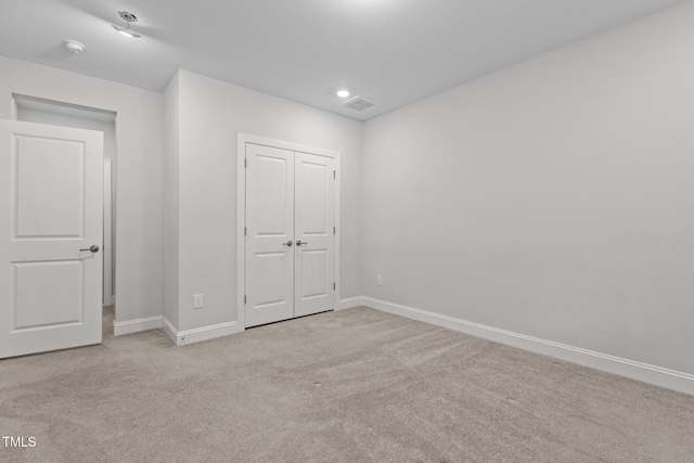 3020 Mavisbank Cir, Apex, NC 27502 - unfurnished bedroom featuring carpet floors, baseboards, a closet, and recessed lighting