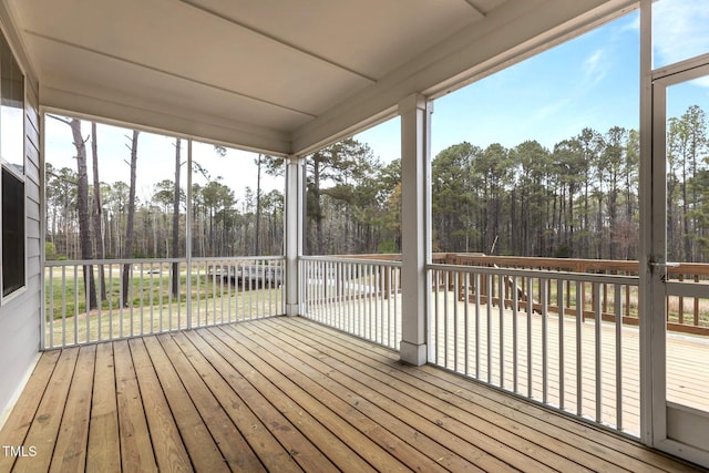 3020 Mavisbank Cir, Apex, NC 27502 - wooden deck featuring view of scattered trees